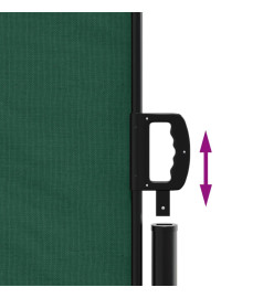 Auvent latéral rétractable vert foncé 140x300 cm