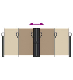 Auvent latéral rétractable taupe 100x1000 cm