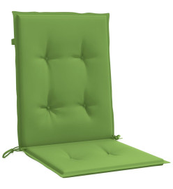 Coussins de chaise à dossier bas lot de 6 vert mélangé tissu