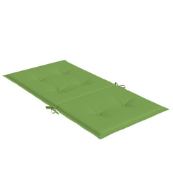 Coussins de chaise à dossier bas lot de 6 vert mélangé tissu