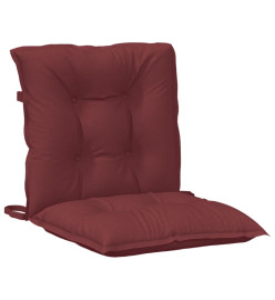 Coussins de chaise dossier bas lot de 6 rouge bordeaux mélangé