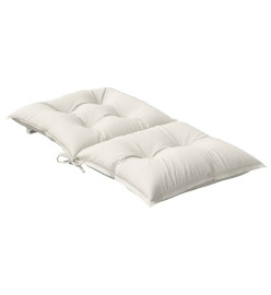 Coussins de chaise à dossier bas lot de 6 crème mélangé tissu