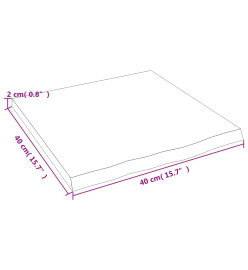 Comptoir de salle de bain 40x40x2 cm bois massif non traité
