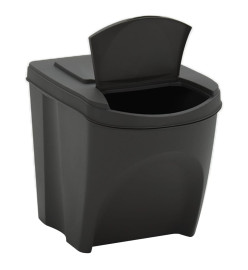 Poubelles à ordures empilables 3 pcs Gris 75 L Polypropylène