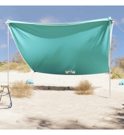 Auvent de plage avec ancres de sable vert 304x300 cm