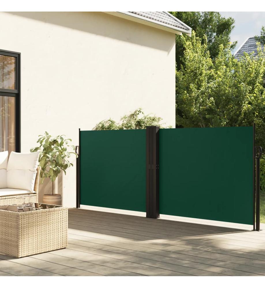 Auvent latéral rétractable vert foncé 120x600 cm Auvent latéral rétractable vert foncé 120x600 cm
