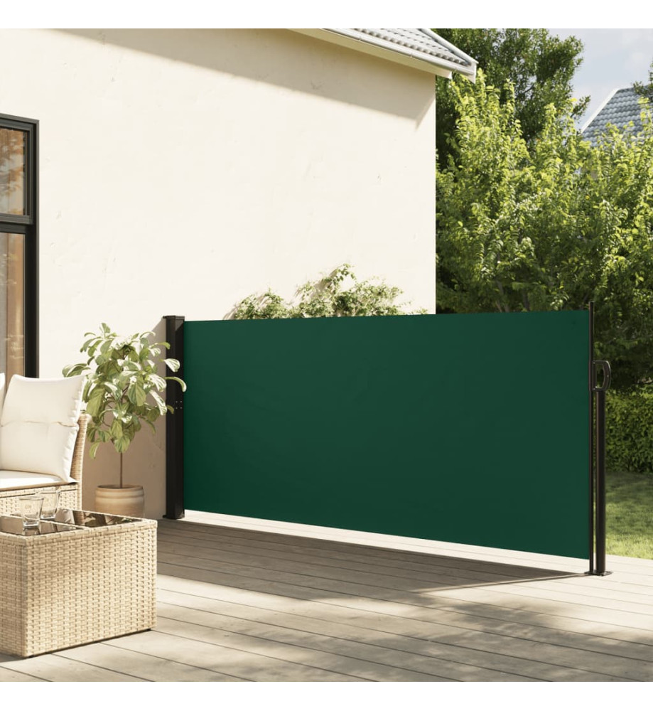 Auvent latéral rétractable vert foncé 140x500 cm Auvent latéral rétractable vert foncé 140x500 cm