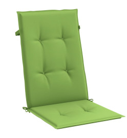 Coussins de chaise à dossier haut lot de 2 vert mélangé tissu