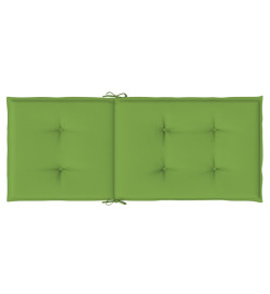 Coussins de chaise à dossier haut lot de 2 vert mélangé tissu