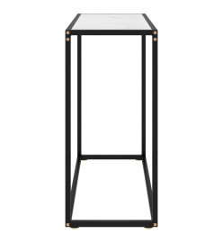 Table console Blanc 80x35x75 cm Verre trempé