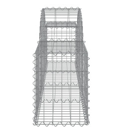 Paniers à gabions arqués 18 pcs 200x30x40/60 cm Fer galvanisé
