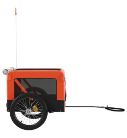 Remorque de vélo pour animaux de compagnie orange et noir