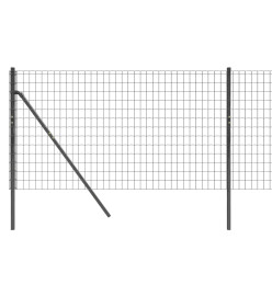 Clôture en treillis métallique anthracite 1,1x10 m