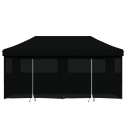 Tente de réception pliable escamotable 4 parois latérales noir