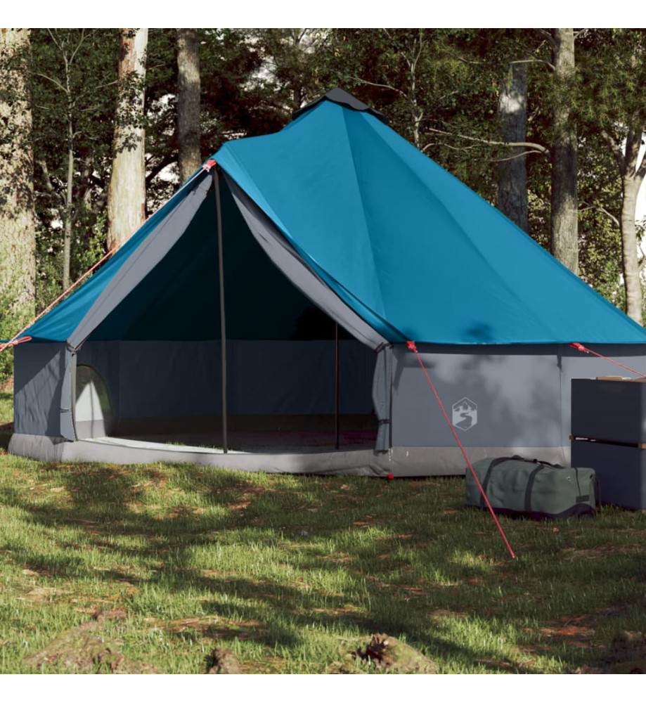 Tente familiale tipi 6 personnes bleu imperméable