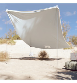 Auvent de plage avec ancres de sable gris 214x236 cm