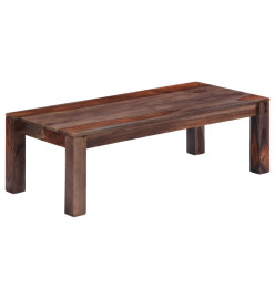 Table basse Gris 110 x 50 x 35 cm Bois de Sesham massif