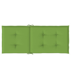 Coussins de chaise à dossier haut lot de 4 vert mélangé tissu