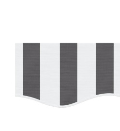Tissu de remplacement de cantonnière d’auvent anthracite blanc