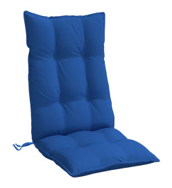 Coussins de chaise à dossier haut lot de 6 bleu royal