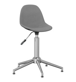 Chaise pivotante de bureau Gris clair Tissu