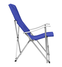 Chaises de camping pliables 2 pcs Bleu