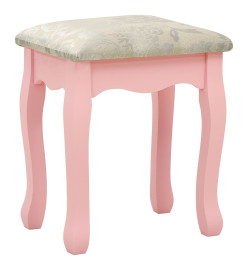 Ensemble de coiffeuse et tabouret Rose 100x40x146 cm Paulownia