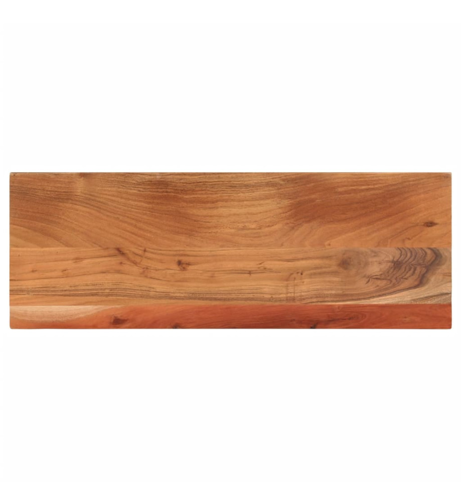 Dessus de table 80x20x2,5 cm rectangulaire bois massif d'acacia