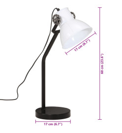 Lampe de bureau 25 W blanc 17x17x60 cm E27