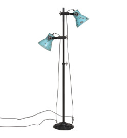 Lampadaire 25 W bleu délavé 25x25x90/160 cm E27