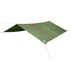 Bâche de camping vert 420x440 cm imperméable