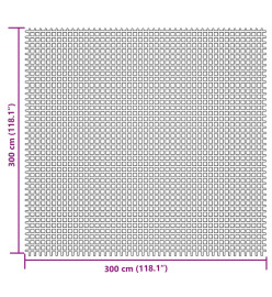 Tapis de sol de camping crème 3x3 m