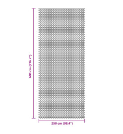 Tapis de sol de camping anthracite 6x2,5 m