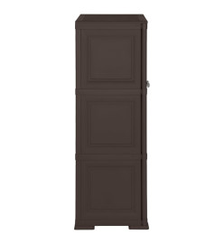 Armoire en plastique 79x43x125 cm Design de bois Marron