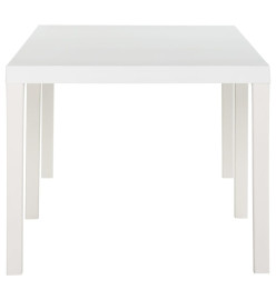 Table de jardin 220x90x72 cm PP Blanc