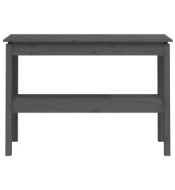 Table console Gris 110x40x75 cm Bois de pin solide