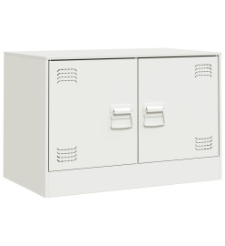 Meubles TV 2 pcs blanc 67x39x44 cm acier