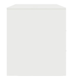 Meubles TV 2 pcs blanc 67x39x44 cm acier