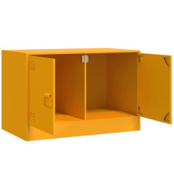 Meuble TV jaune moutarde 67x39x44 cm acier