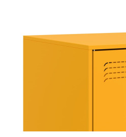 Meuble TV jaune moutarde 67x39x44 cm acier