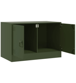 Meubles TV 2 pcs vert olive 67x39x44 cm acier