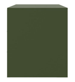 Meubles TV 2 pcs vert olive 67x39x44 cm acier