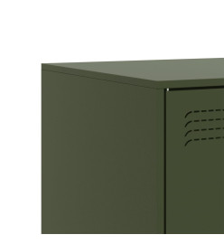 Meubles TV 2 pcs vert olive 67x39x44 cm acier