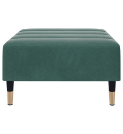 Repose-pied vert foncé 77x55x31 cm velours