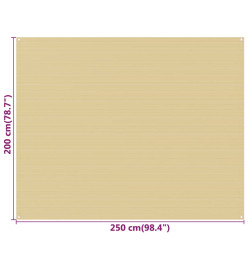 Tapis de tente beige 250x200 cm PEHD