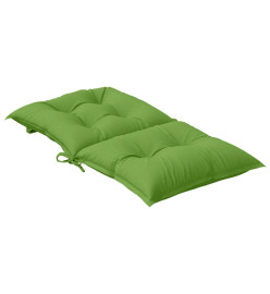 Coussins de chaise à dossier bas lot de 6 vert mélangé tissu