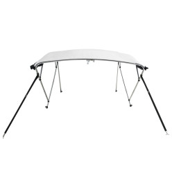 Toit bimini à 4 arceaux parois en maille 243x(230-244)x137 cm