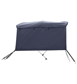 Toit bimini à 3 arceaux parois latérales 183x(137-152)x137 cm