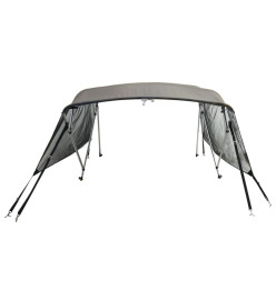 Toit bimini à 4 arceaux parois en maille 243x(170-182)x137 cm