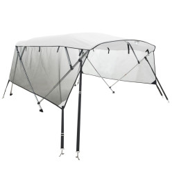 Toit bimini à 3 arceaux parois en maille 183x(154-167)x137 cm